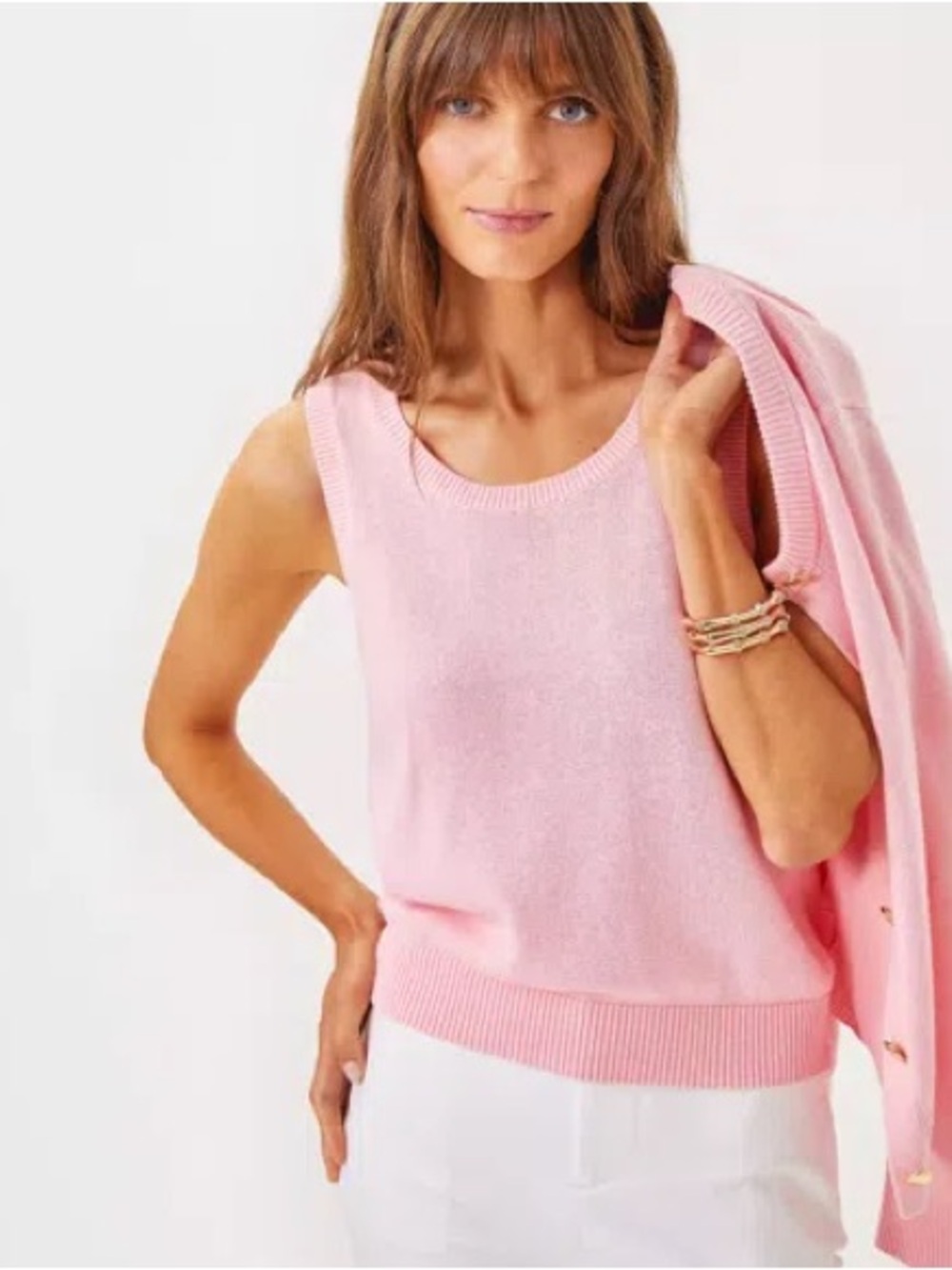Lilly Pulitzer NEW Amalia Sweater Tank in Pink Muse
